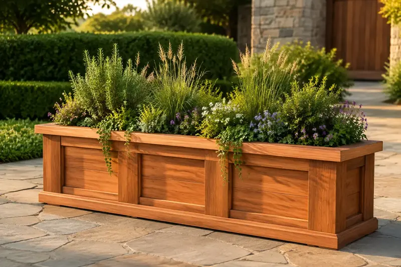 Heritage Panel Border cedar planter design concept