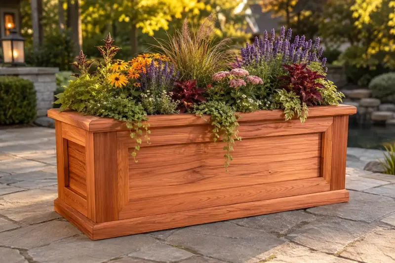 Heritage Rectangle cedar planter design concept