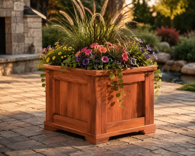 Heritage Square cedar planter design concept