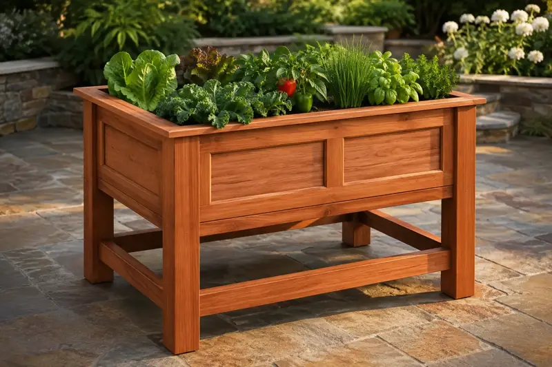 Heritage Panel Garden cedar planter design concept