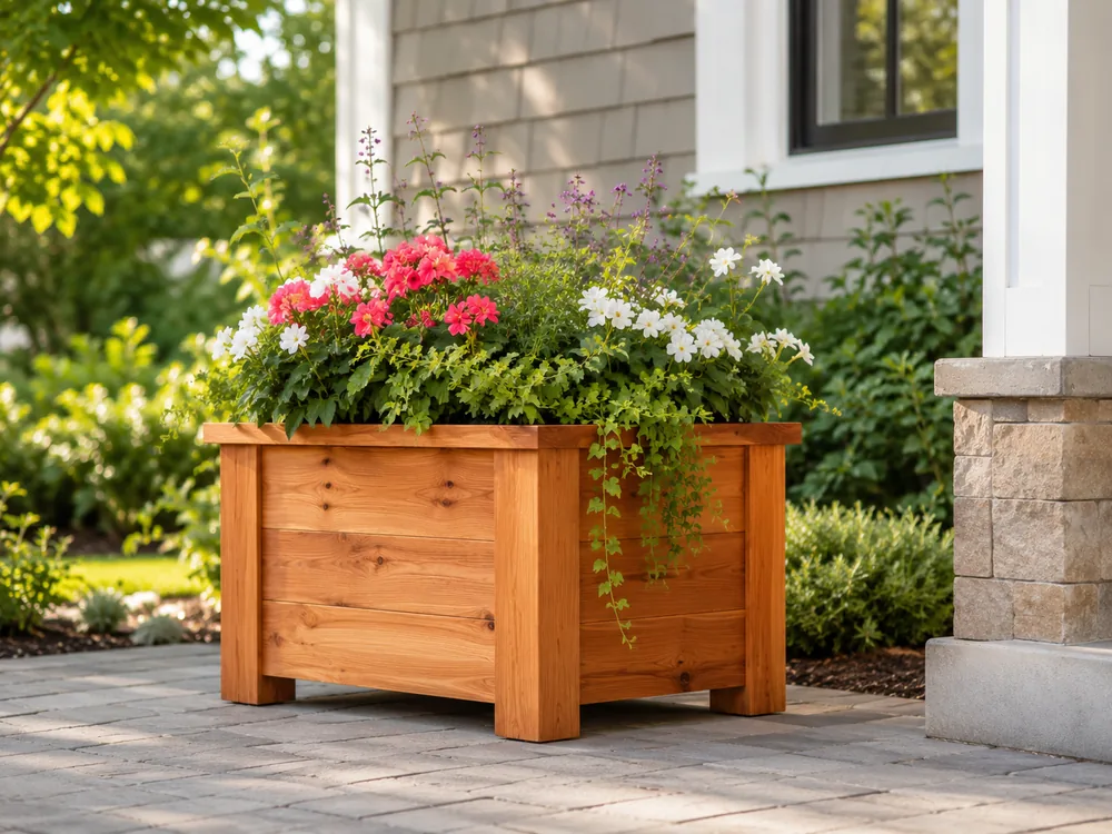 Quick-Build cedar planter style reference